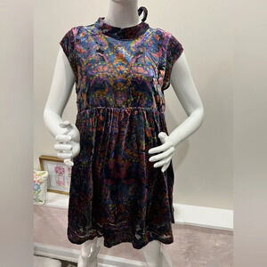 Free People Velvet Paisley Mini Dress
Size :S